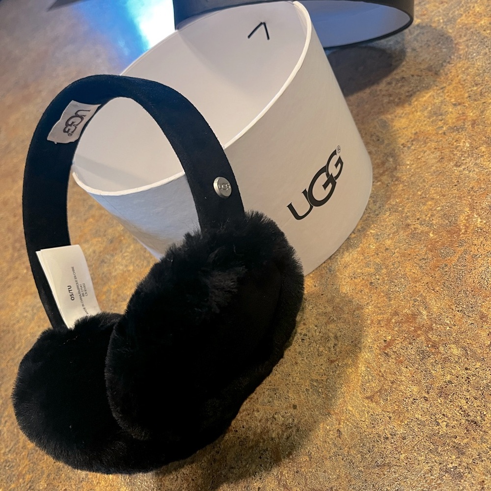 Black Shearling Earmuff
